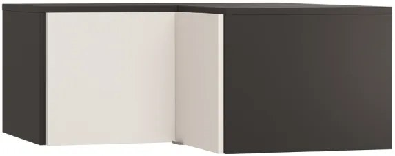 Πατάρι γωνιακής ντουλάπας Simple-Μαύρο - Λευκό - 101.50Χ103.50Χ45.00cm