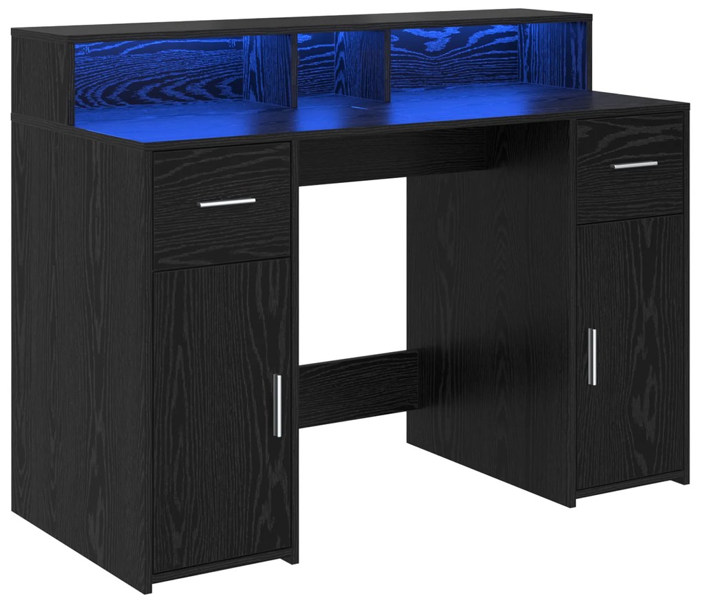 vidaXL Γραφείο Μαύρη Οξιά 120x55x91 εκ. Συνθετικό ξύλο