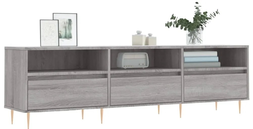 vidaXL Έπιπλο Τηλεόρασης Γκρι Sonoma 150x30x44,5 εκ. από Επεξεργ. Ξύλο