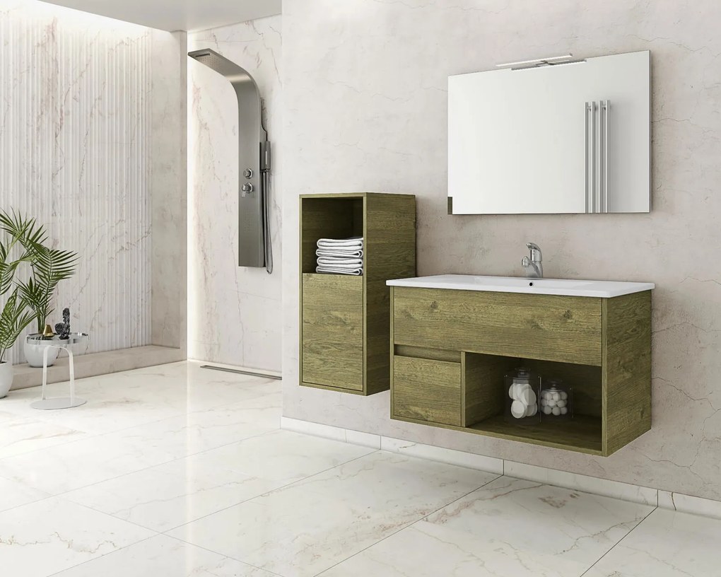 Πάγκος κρεμαστός Drop Sorrento 85-Φυσικό