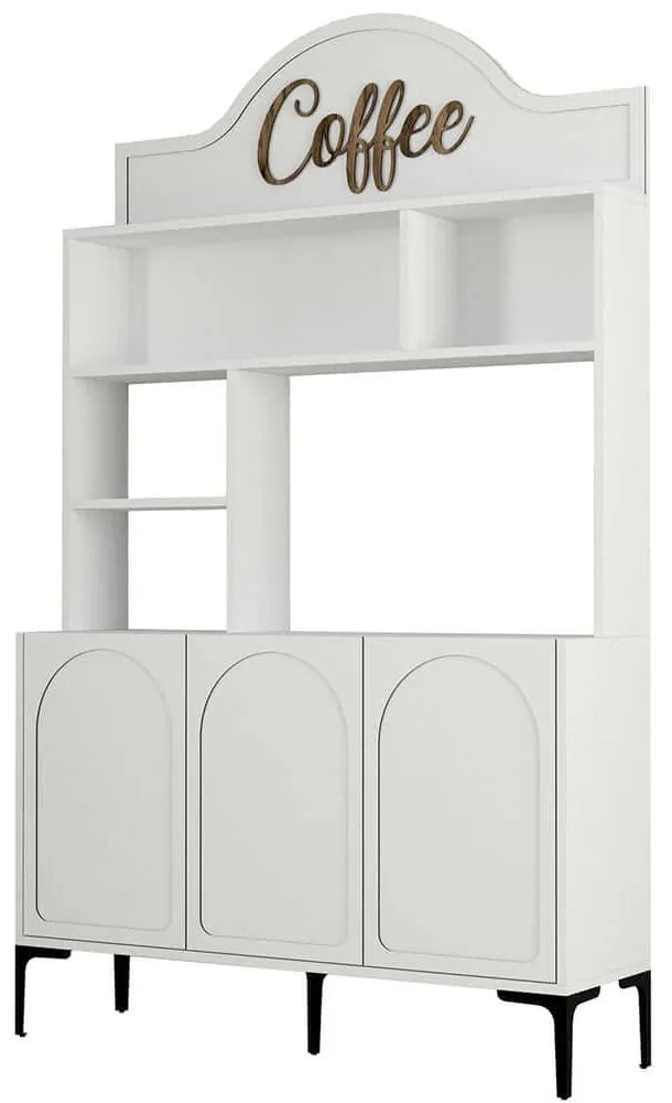 Ντουλάπι Kουζίνας Lyon 845HCT5813 120x35x200cm White Μοριοσανίδα, Μελαμίνη