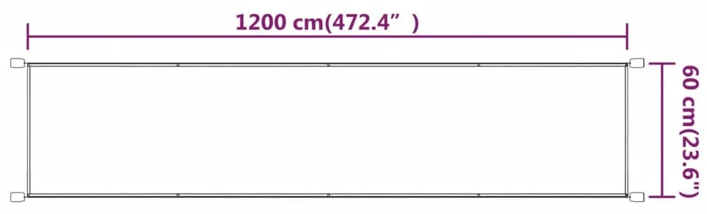 vidaXL Τέντα Κάθετη Μπλε 60 x 1200 εκ. από Ύφασμα Oxford