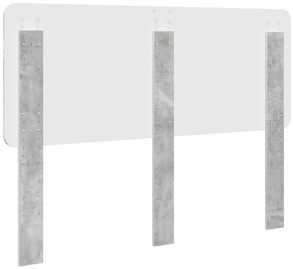 vidaXL Κεφαλάρι με κεφαλάρι Σκυρόδεμα Γκρι 160 cm Επεξεργασμένο ξύλο