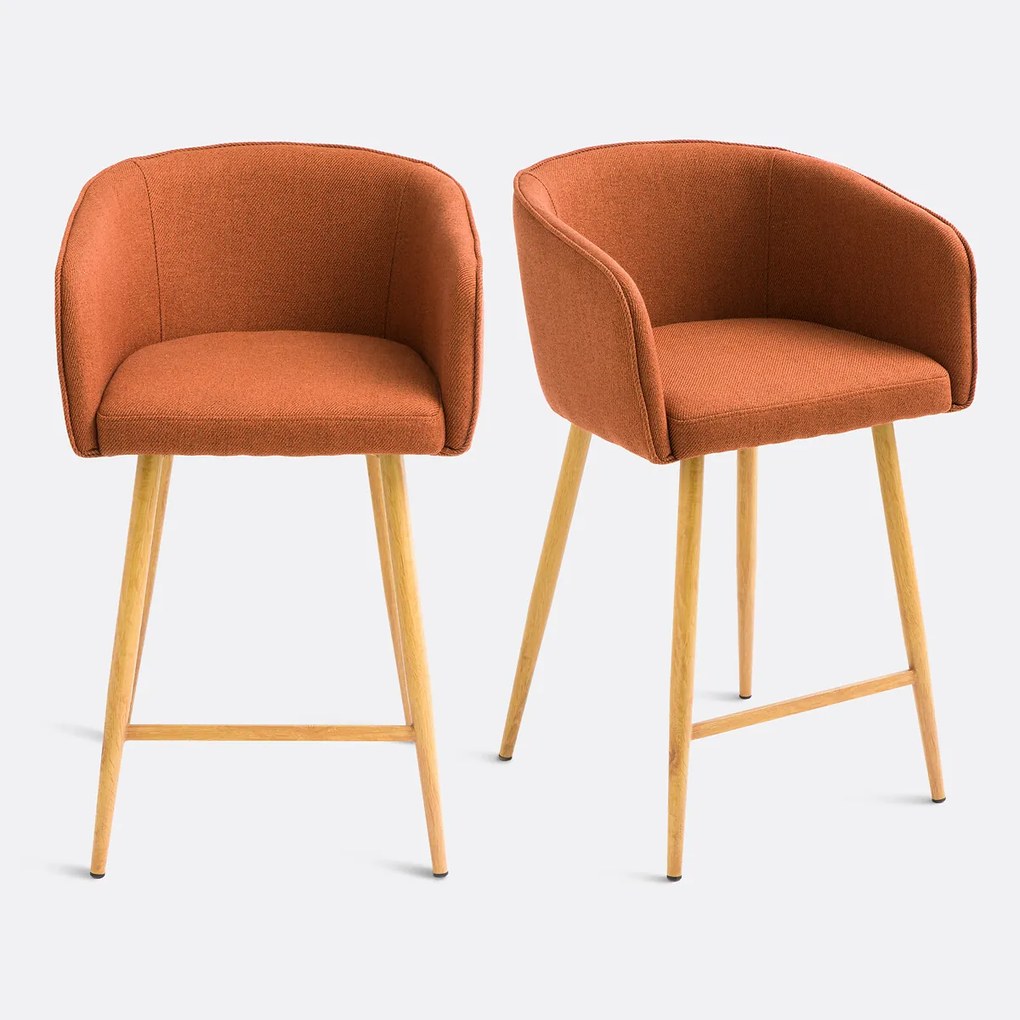 Σετ 2 πολυθρόνες μπαρ Υ64 εκ., Aupi