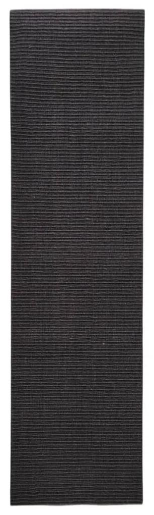 vidaXL Χαλί Μαύρο 66 x 250 εκ. από Φυσικό Σιζάλ
