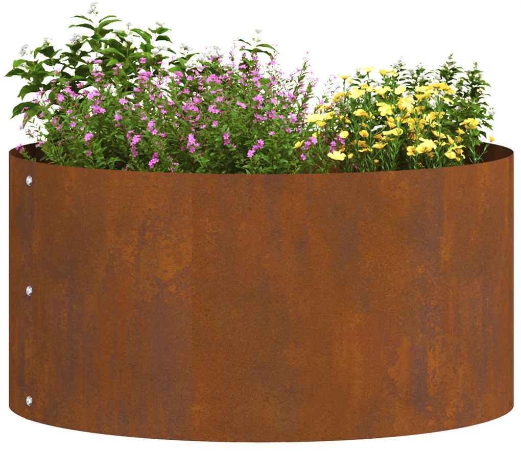 vidaXL Γλάστρα Κήπου 40x40x20 εκ από Corten Χάλυβα