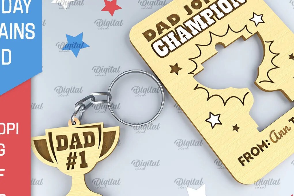 Intra απο ξύλο plywood  Χρώμα wenge 3mm-4mm πάχος - Dads Day Keychains Card Δίασταση 4x4 cm INTRAFABR-117701785