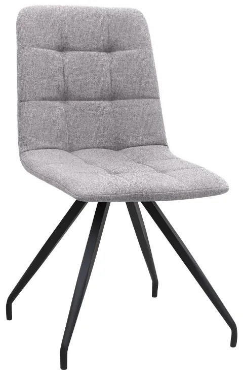 Καρέκλα τραπεζαρίας Bianca Megapap ανοιχτό μπεζ ύφασμα - μεταλλικό μαύρο πόδι 43x56x84εκ.