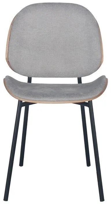 Καρέκλα Τραπεζαρίας 1582 Fylliana Γκρί - Μαύρο 46x54,5x81,5 εκ. 4αδα
