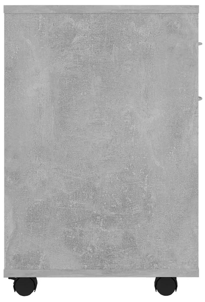 vidaXL Ντουλάπι Τροχηλάτο Γκρι Σκυρ. 45 x 38 x 54 εκ. από Μοριοσανίδα