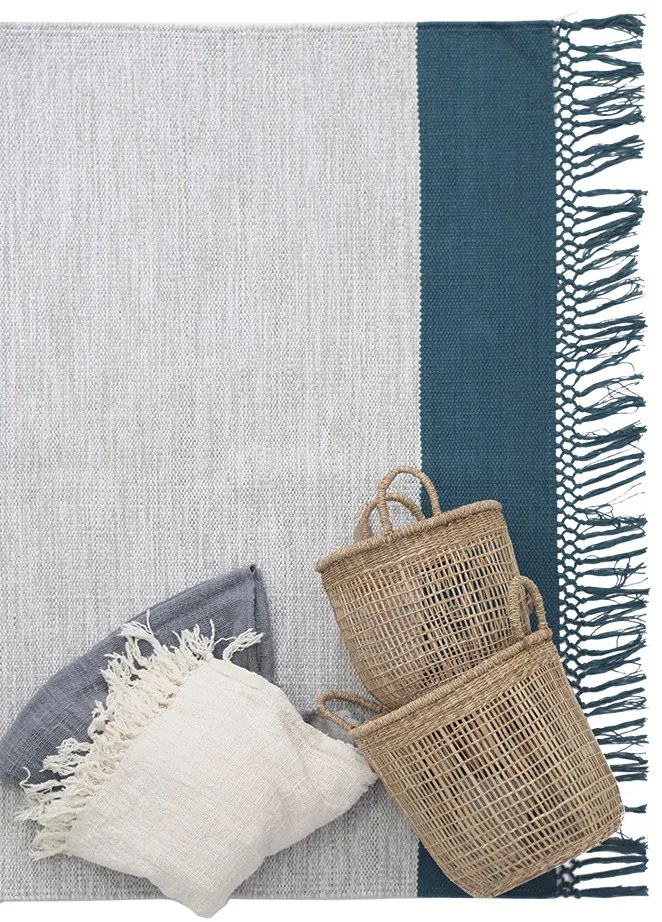 Χαλί Urban Cotton Kilim Δ - Flitter Hydro Royal Carpet - 130 x 190 cm - 15URBFLH.130190 - 15URBFLH.130190