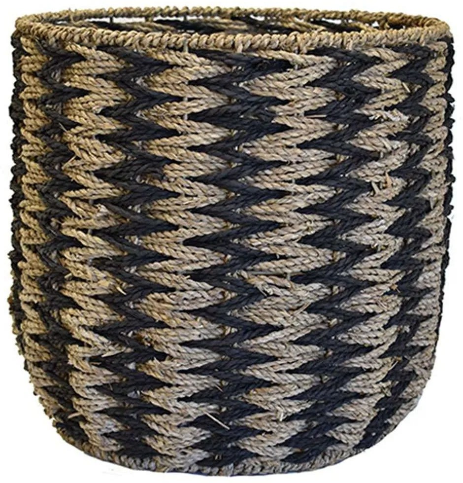 Κασπώ - Καλάθι Rush 00.06.67327 35x35cm Natural-Black Mat