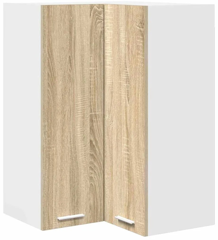 vidaXL Κρεμαστό ντουλάπι Σομόνα Δρυς και Λευκό 57 x 57 x 80 εκ.