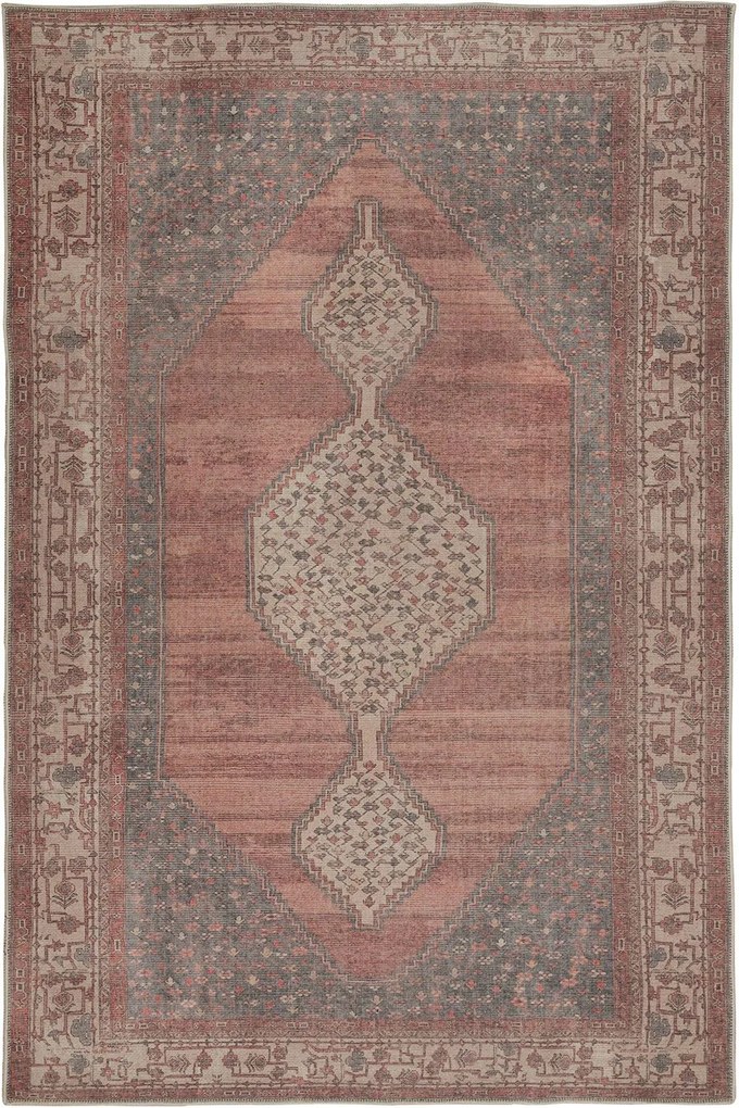 Χαλί Plumeria 5826-00 Brown-Grey Βιοκαρπέτ 80X220cm