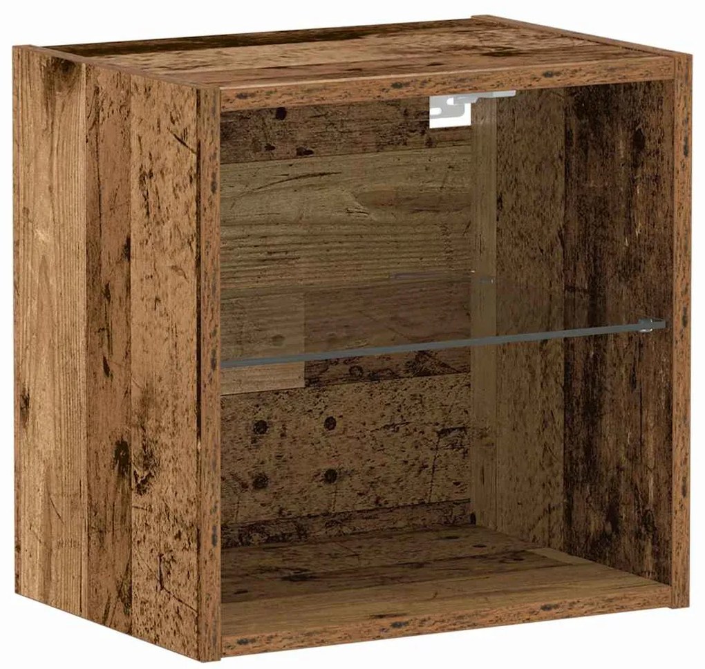 vidaXL Πλωτό ράφι με ράφι Καφέ 40 x 28.5 x 40 εκ Επεξεργασμένο ξύλο