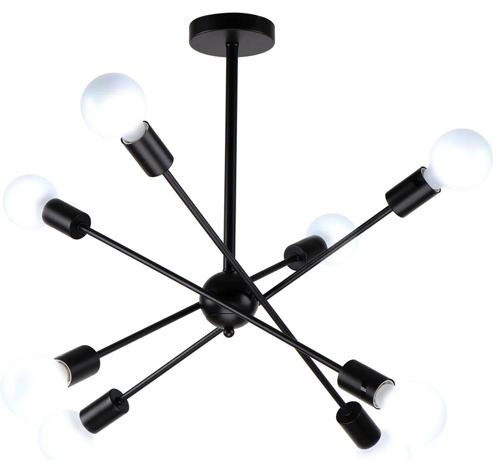 Φωτιστικό Οροφής KQ 2629/8 GWEN BLACK PENDANT Δ4 - 77-8092 - 51W - 100W - 77-8092