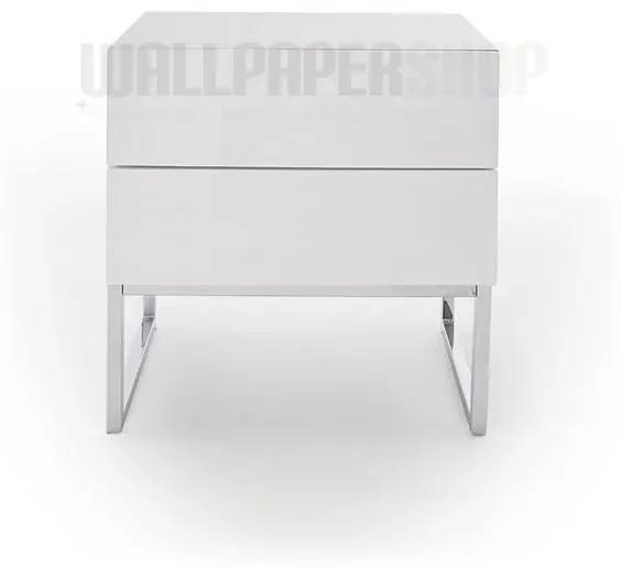 Κομοδίνο Λευκή Λάκα 50x50x40