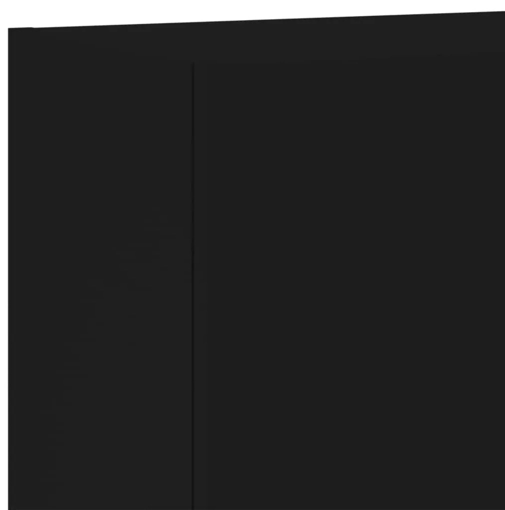 Έπιπλο Τοίχου Τηλεόρασης Μαύρο 40,5x30x90 εκ. Επεξ. Ξύλο - Μαύρο