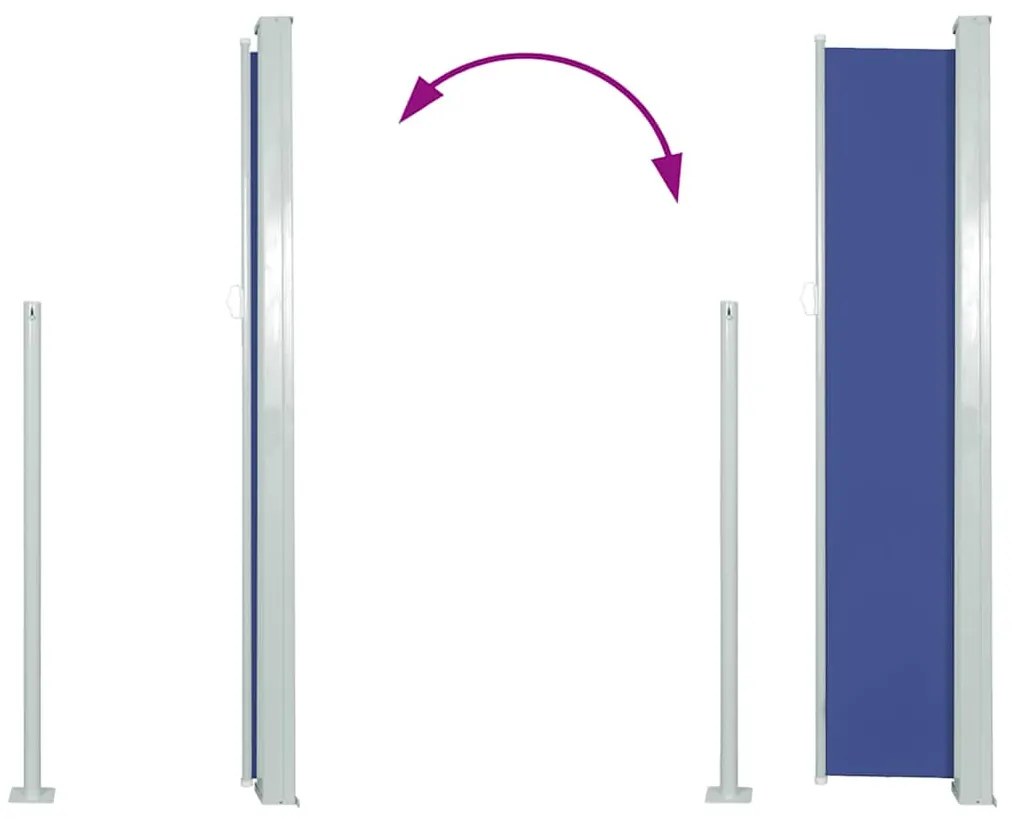 vidaXL Σκίαστρο Πλαϊνό Συρόμενο Μπλε 140 x 300 εκ.