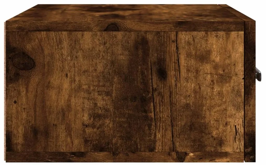 vidaXL Κομοδίνο Επιτοίχιο Καπνιστή Δρυς 35 x 35 x 20 εκ.