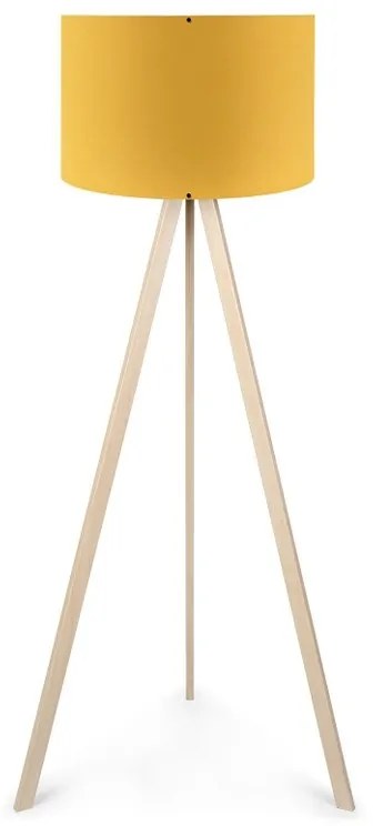 Megapap Φωτιστικό Δαπέδου Rosling Mdf/Ύφασμα Pvc Φυσικό/Κροκί 38x21x140εκ.