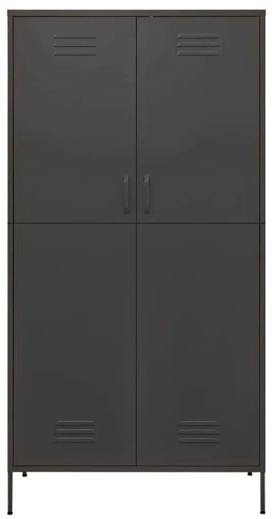 vidaXL Ντουλάπα Ανθρακί 90 x 50 x 180 εκ. από Ατσάλι