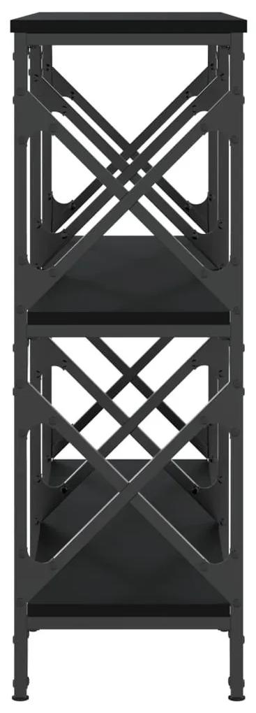 Τραπέζι Κονσόλα Μαύρο 100 x 28 x 80,5 εκ. από Επεξεργ. Ξύλο - Μαύρο
