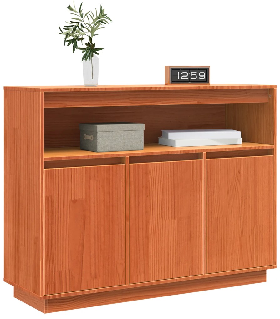 vidaXL Πλαϊνό γραφείο Καφέ 104,5 x 34 x 80 εκ