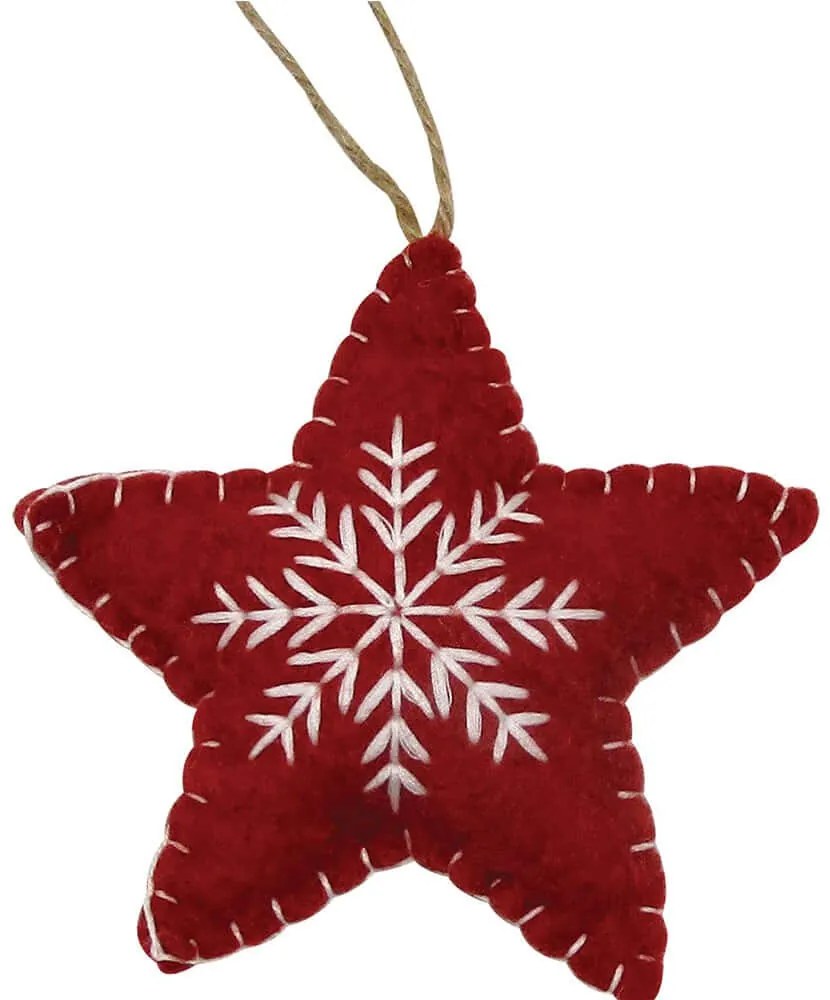 Χριστουγεννιάτικο Στολίδι A58-S10X0680 12x12cm Red