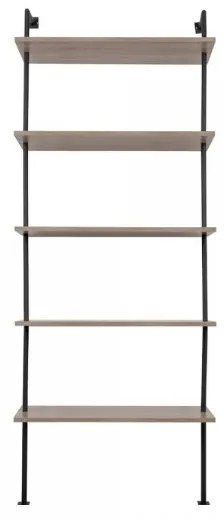 Βιβλιοθήκη Ladder Sonoma / Μαύρο 80x35x205cm