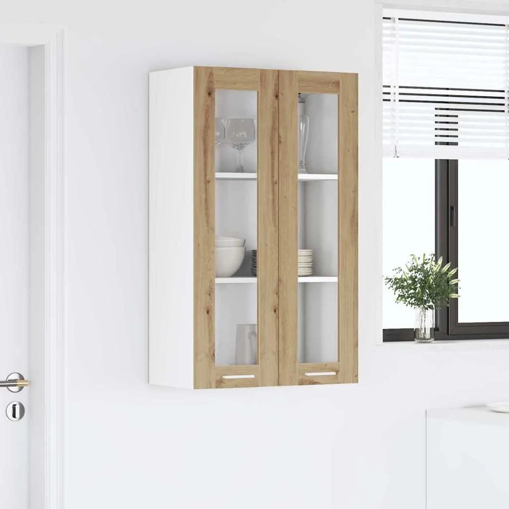 vidaXL Κρεμαστό ντουλάπι με αποθήκευση Artisan Oak 60 x 31 x 100 εκ.