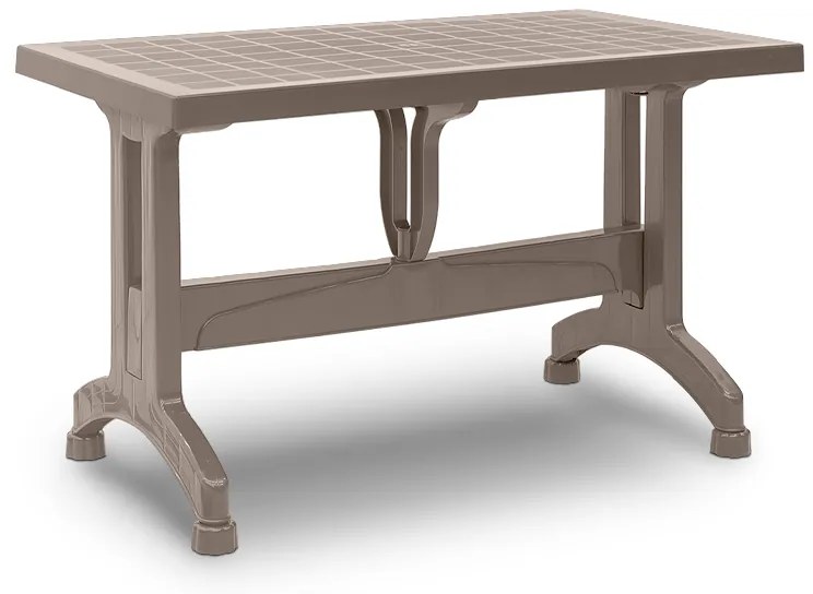 Τραπέζι πολυπροπυλενίου Callan Megapap χρώμα cappuccino 120x70x73εκ.-GP046-0002,2
