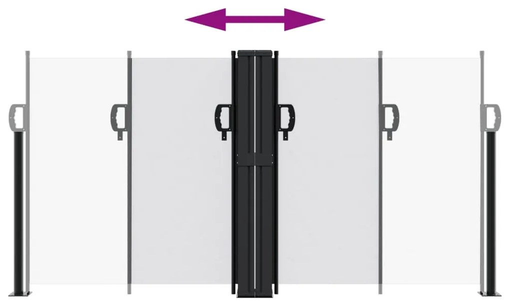 vidaXL Σκίαστρο Πλαϊνό Συρόμενο Λευκό 120 x 1000 εκ.