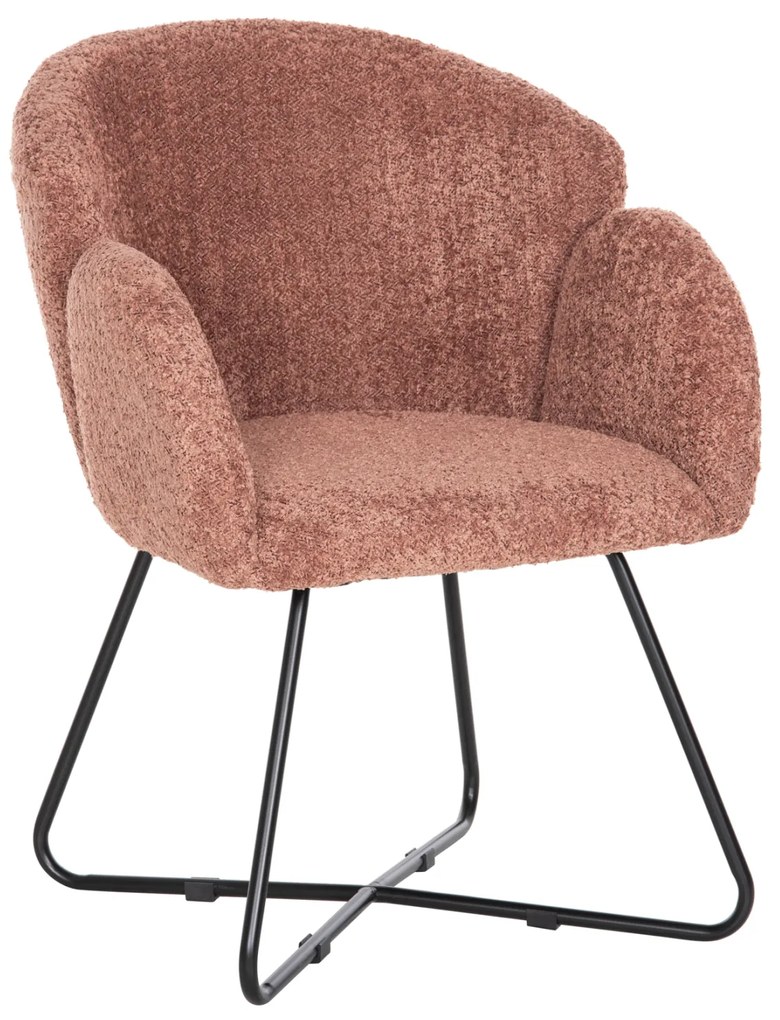 ΠΟΛΥΘΡΟΝΑ HARNIS HM9603.02 ΡΟΖ ΜΠΟΥΚΛΕ-ΜΑΥΡΑ ΜΕΤΑΛ.ΠΟΔΙΑ ΧΙΑΣΤΙ 59,5x64x77Υεκ