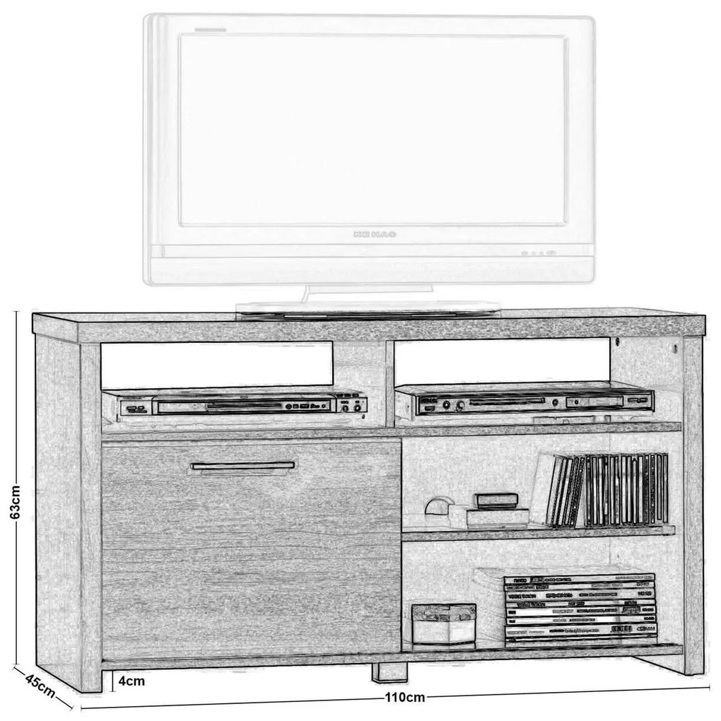 ANALOG Έπιπλο TV Απόχρωση Sonoma Oak