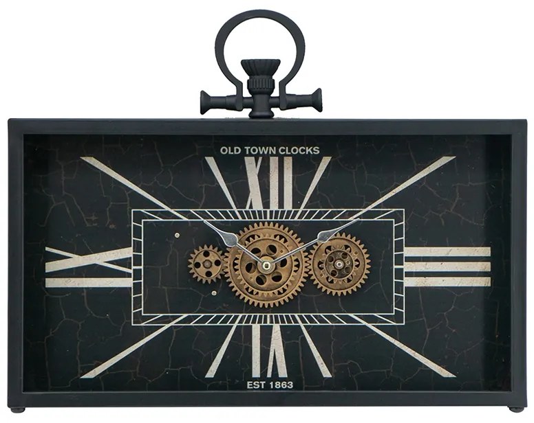 Artekko Gears Ρολόι Επιτραπέζιο με Εμφανή Μηχανισμό (45x8x33)cm