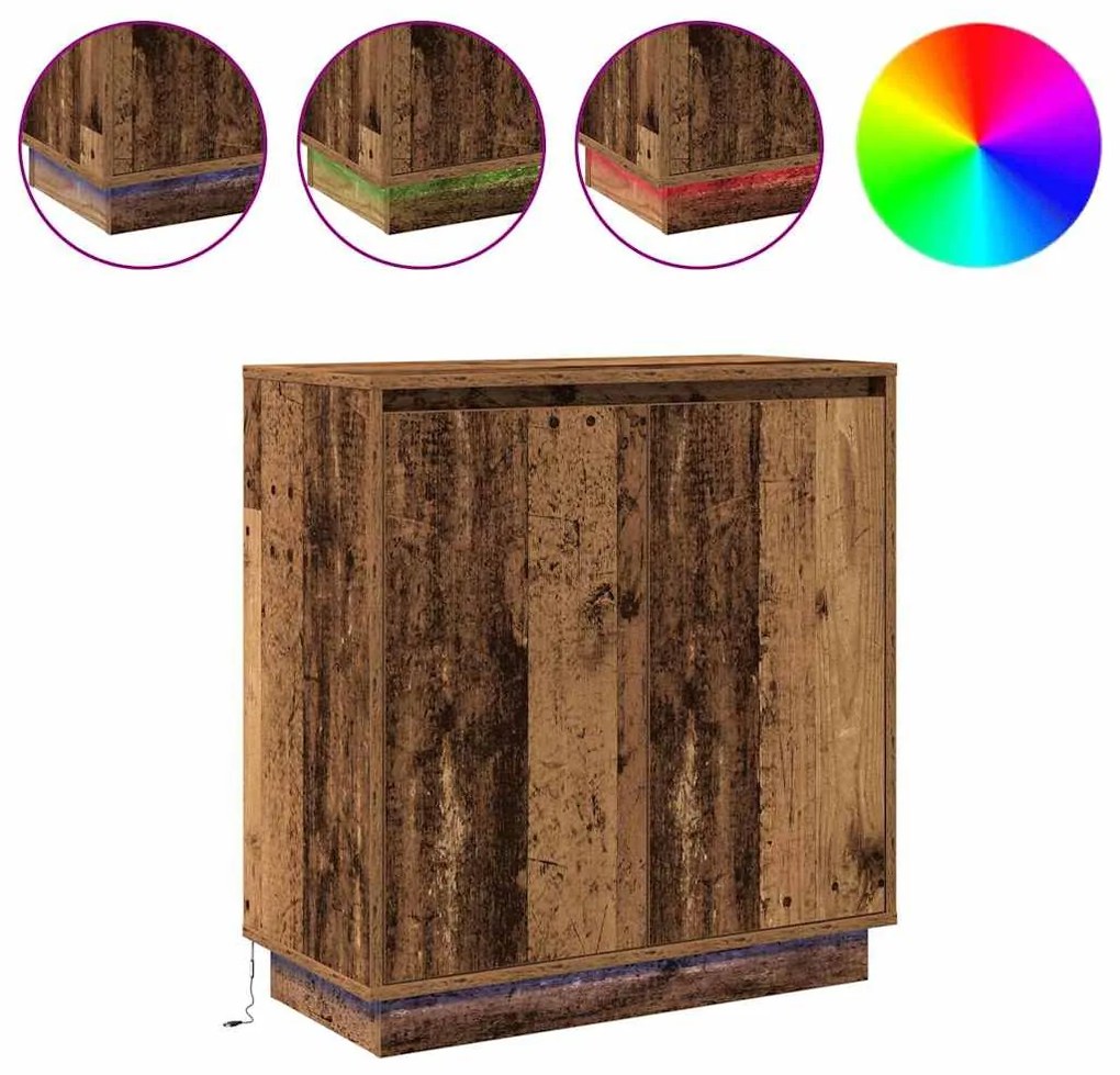 vidaXL Κομοδίνο Παλιό Ξύλο 71 x 34.5 x 75 εκ. Επεξεργασμένο ξύλο