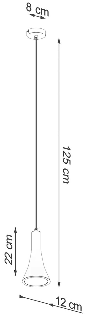 Sollux Κρεμαστό φωτιστικό Rea 1,1xE14/12w, Χρώμα γκρί