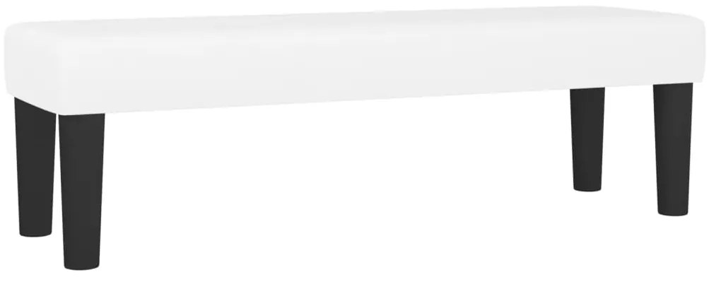 vidaXL Κρεβάτι Boxspring με Στρώμα Λευκό 200x200 εκ. Συνθετικό Δέρμα