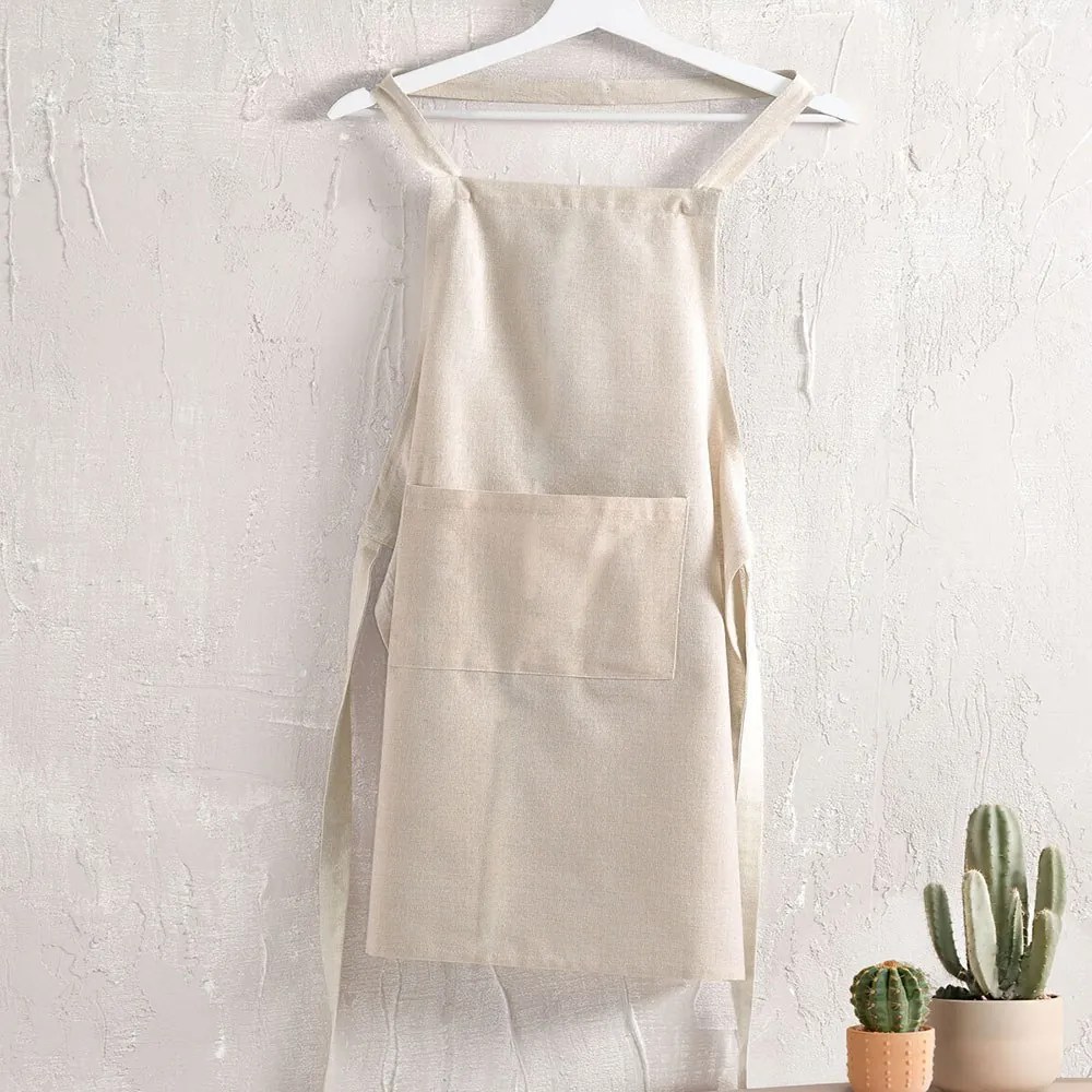 Ποδιά Ολόσωμη Daily Beige Ρυθμός 60x85cm 100% Βαμβάκι
