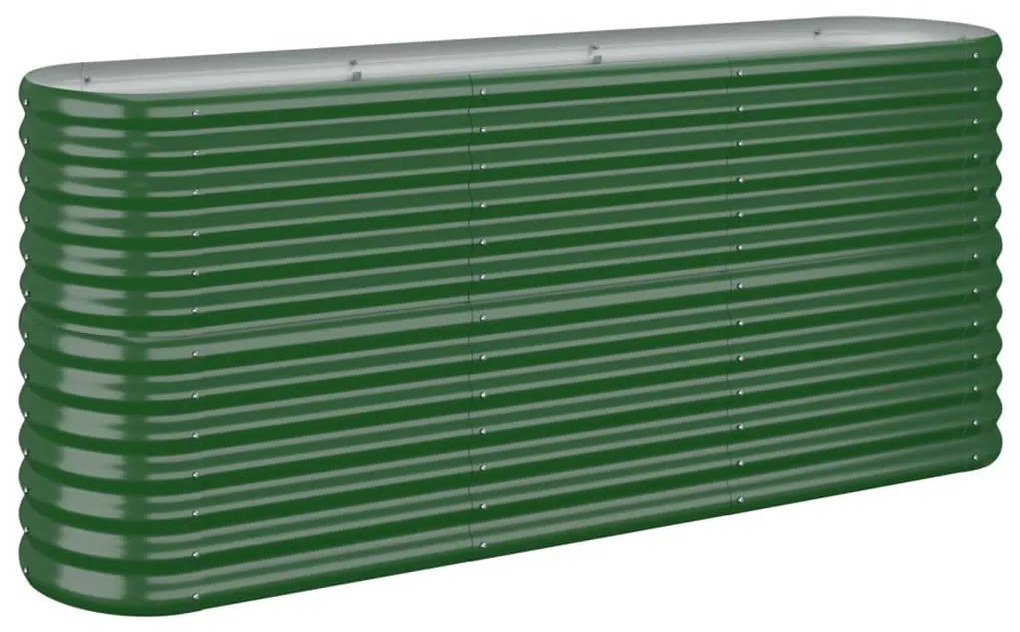 vidaXL Ζαρντινιέρα Πράσινη 152x40x68 εκ Γαλβανισμένος χάλυβας