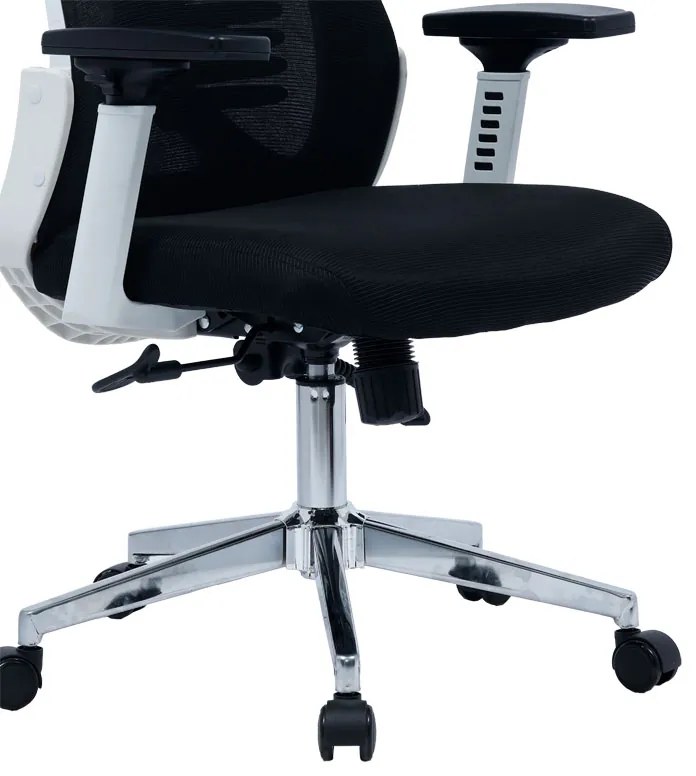 Καρέκλα γραφείου διευθυντή Andrew pakoworld mesh μαύρο-λευκό