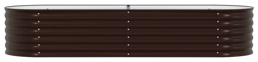 vidaXL Ψηλό κρεβάτι κήπου Καφέ 240x80x44 εκ. Γαλβανισμένο Ατσάλι