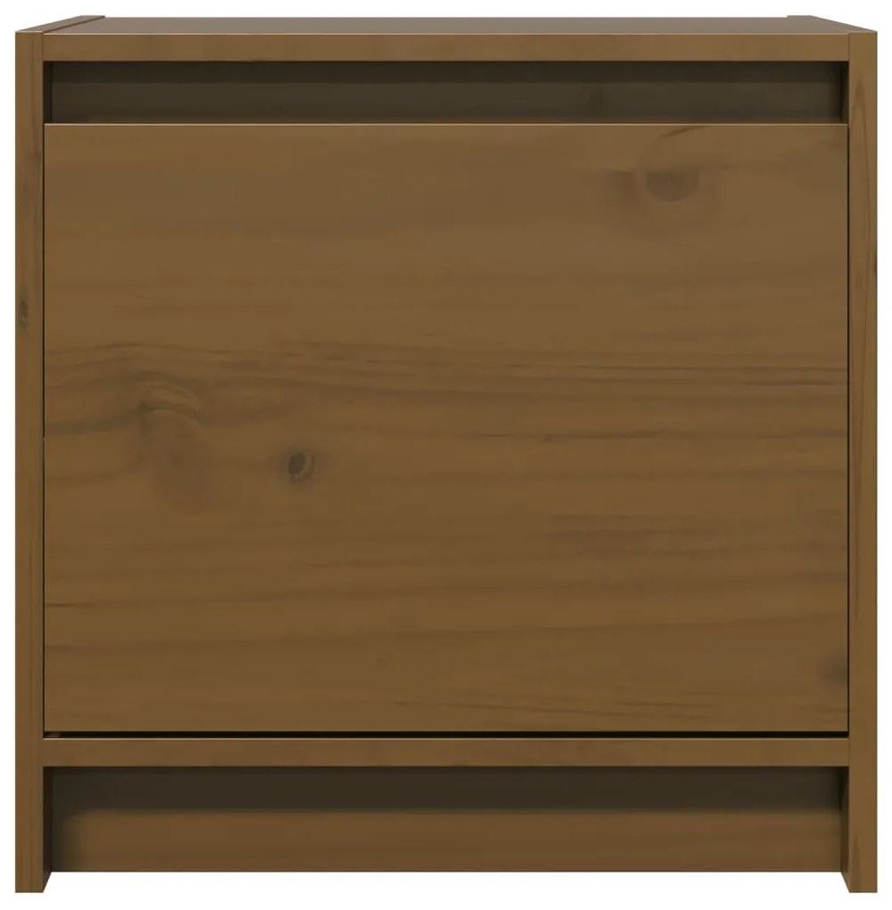 vidaXL Κομοδίνα 2 τεμ. Καφέ Μελί 40x30,5x40 εκ. από Μασίφ Ξύλο Πεύκου