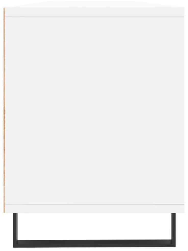 Έπιπλο Τηλεόρασης Λευκό 150x30x44,5 εκ. Επεξεργασμένο Ξύλο - Λευκό