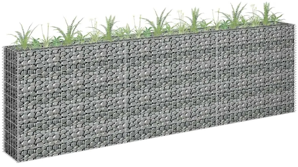 vidaXL Συρματοκιβώτιο-Γλάστρα Υπερυψωμένη 270x30x90 εκ. Γαλβ. Χάλυβας