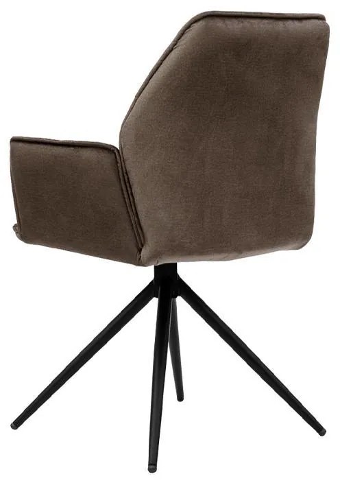 Καρέκλα Τραπεζαρίας Dorothee Μεταλλική Fylliana Καφέ 58x46x91εκ. 2αδα 58x46x91 εκ.