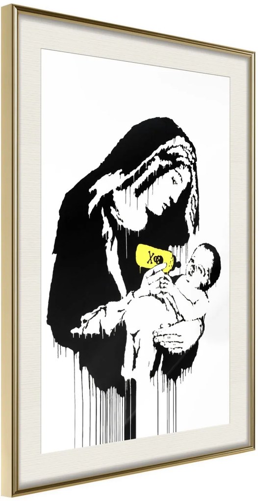 Αφίσα - Banksy: Toxic Mary - 30x45 - Χρυσό - Με πασπαρτού