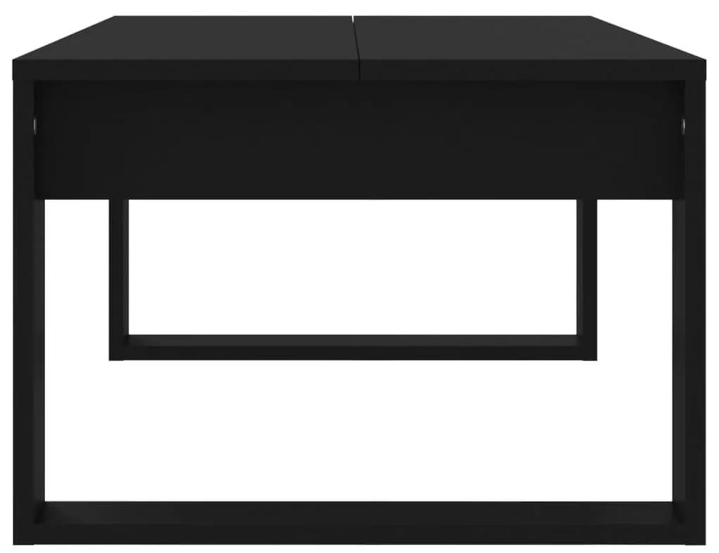 Τραπεζάκι Σαλονιού Μαύρο 102 x 50 x 35 εκ. από Επεξεργ. Ξύλο - Μαύρο