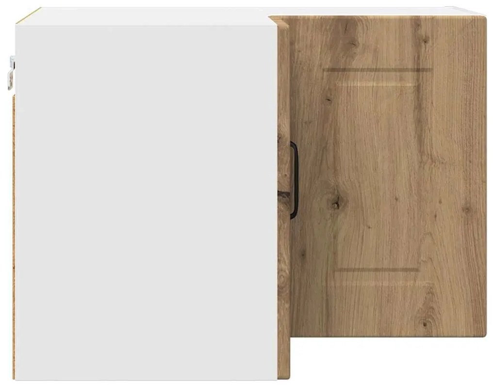 vidaXL Κρεμαστό ντουλάπι κουζίνας με ράφι Artisan Oak 57 x 57 x 40 εκ.